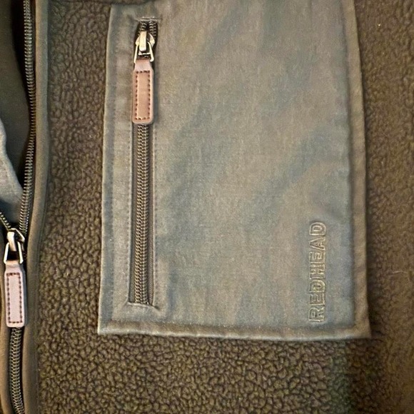 Red Head Brand‎ Men's Green Fleece Jacket Size Extra Large XL Full Zip - Picture 4 of 14